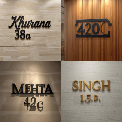 Laser Cut Steel Name Plate