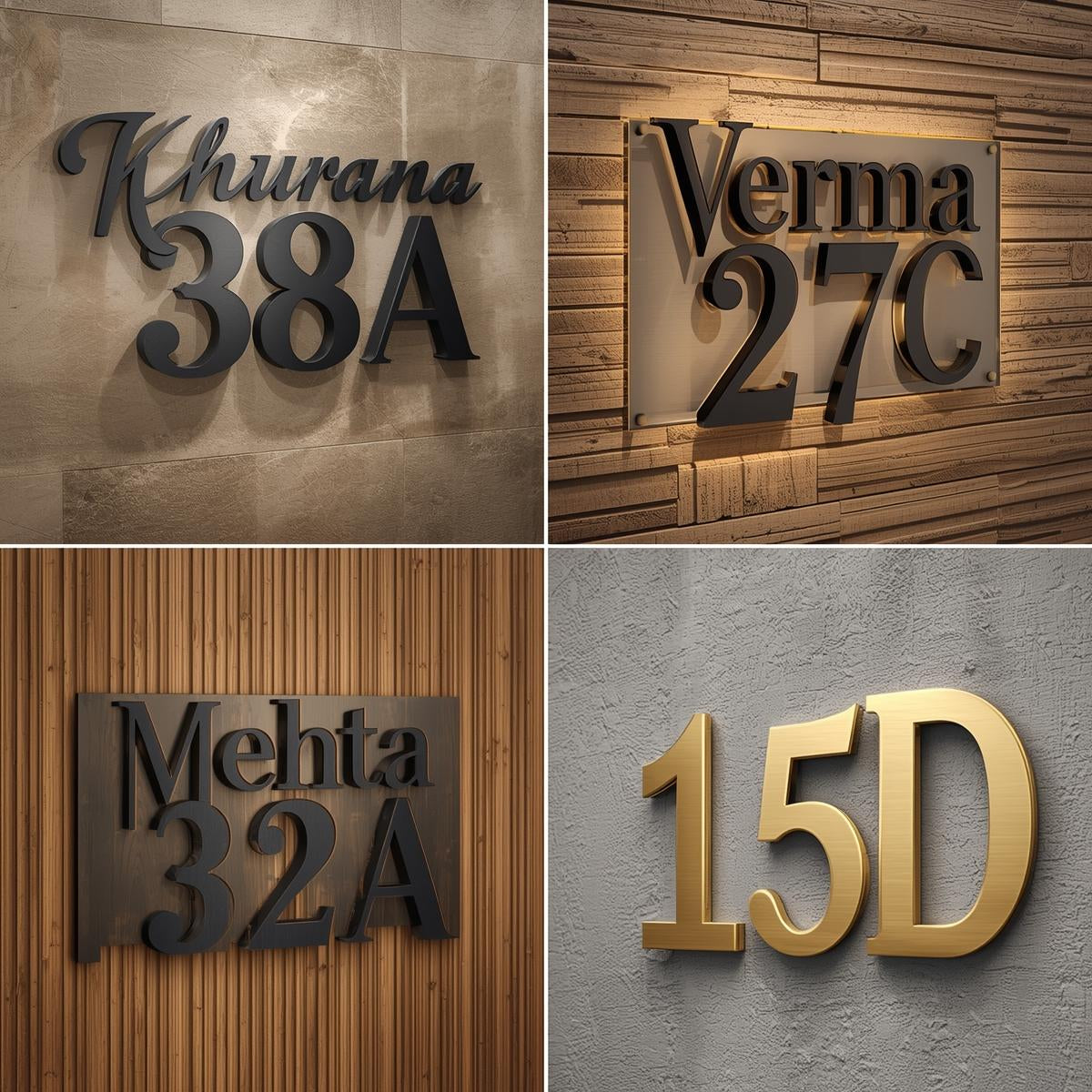 Laser Cut Steel Name Plate